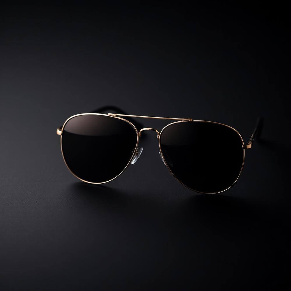 Gold aviator sunglasses